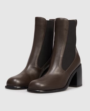 Sergio Rossi Коричневі шкіряні челсі Avenue B11890MFL352