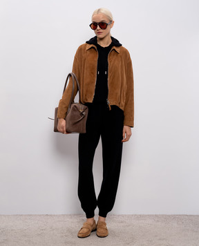 Simonetta Ravizza Коричневая замшевая куртка Lavy S06JA409S1SY