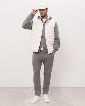Brunello Cucinelli Спортивные брюки серого цвета MM8313243G
