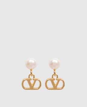 Valentino Золотисті сережки з емблемою VLogo 8W2J0X81DHC
