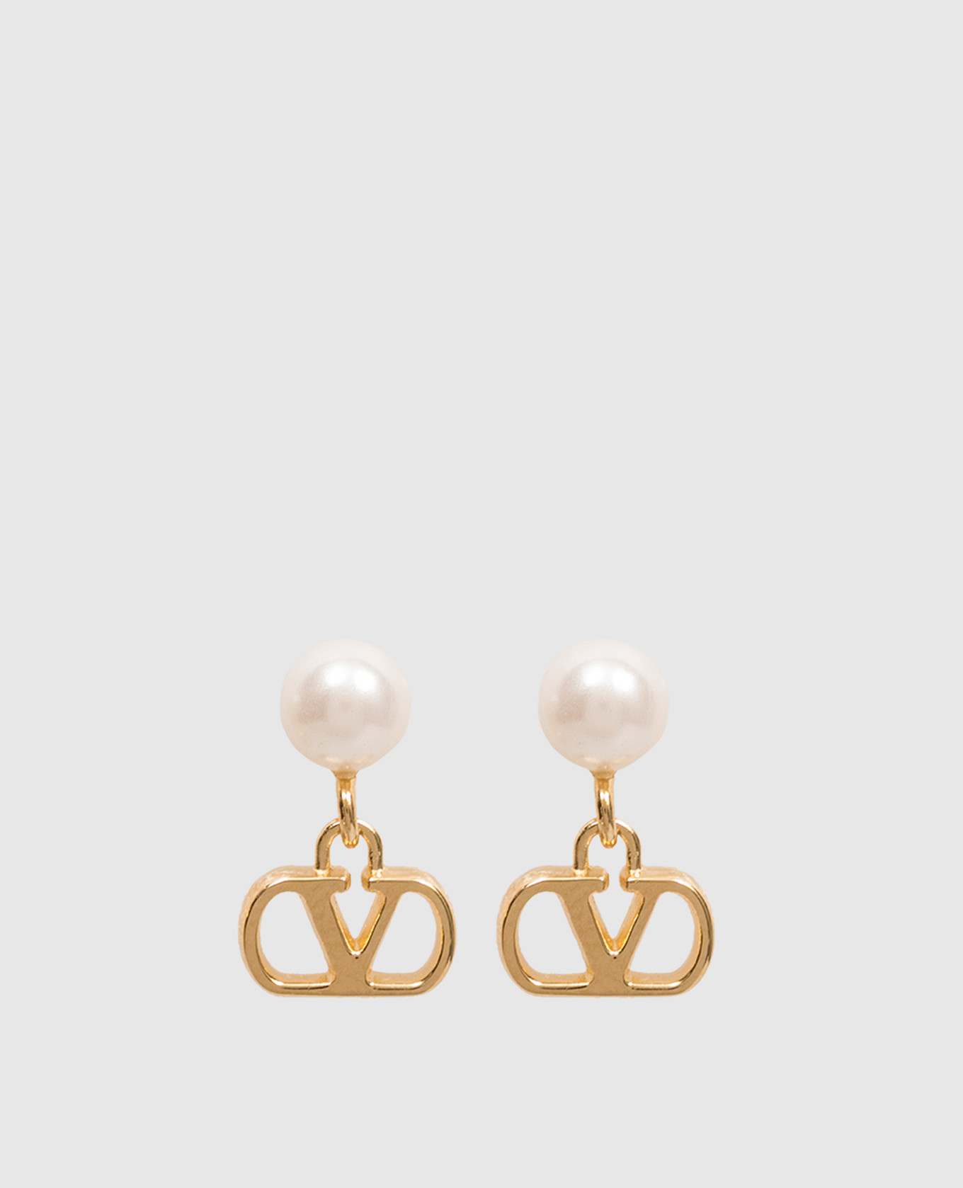 

Золотые серьги с логотипом VLogo, Золотистый, Серьги