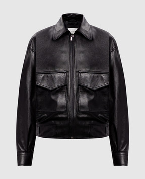 Magda Butrym Чорна шкіряна куртка LEATHER07JACKET113426