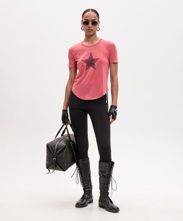 Ann Demeulemeester Розовая футболка Floor Micro B0013924FA740 изображение 2