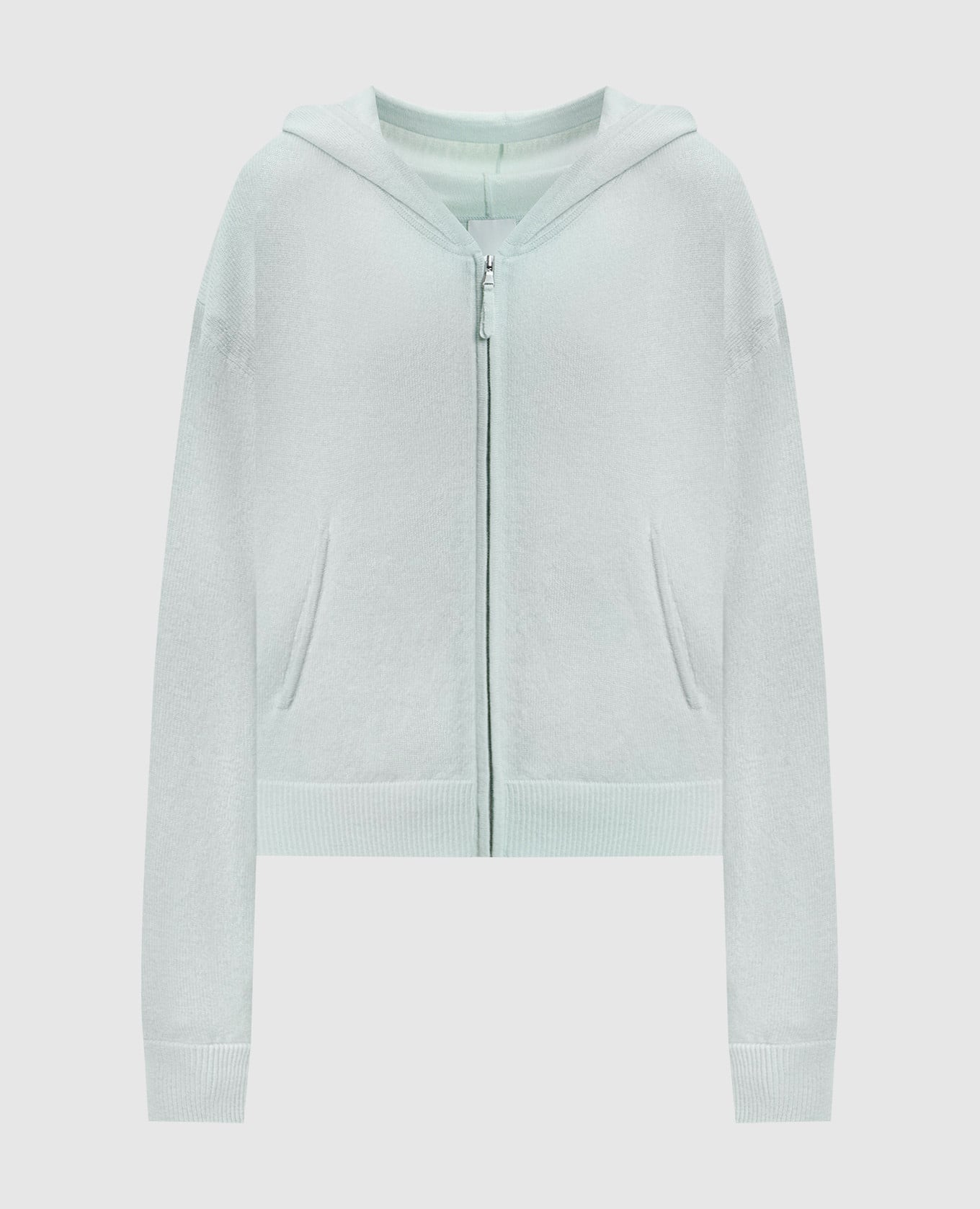 Зеленая спортивная куртка из шерсти и кашемира