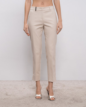 Peserico Бежеві штани з патчем A04718J001953