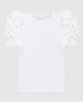 Christy Lynn Белая футболка Kinsley с рюшами CLB417F33