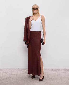 Brunello Cucinelli Біла майка з ланцюжком моніль M0T18BA702