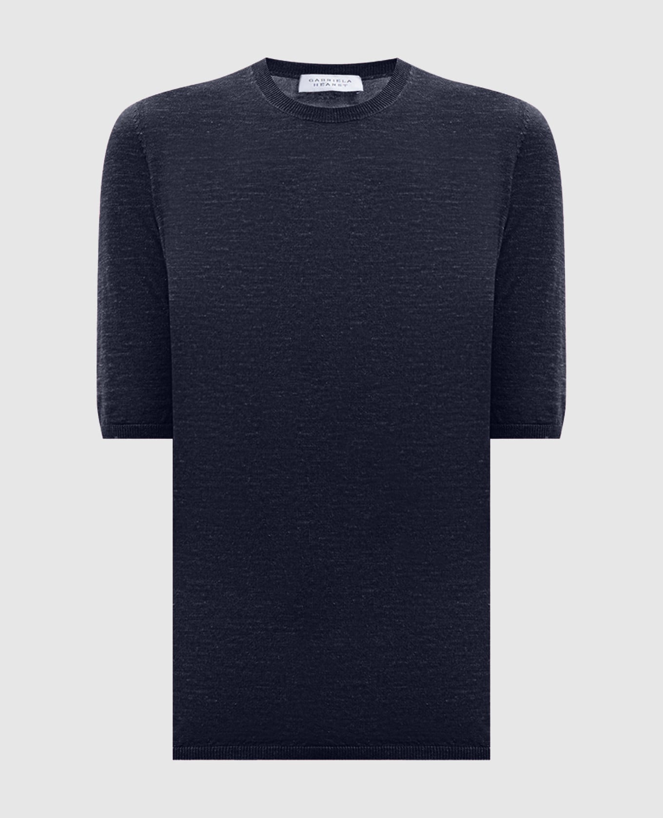 Синий топ Франк с кашемиром и шелком