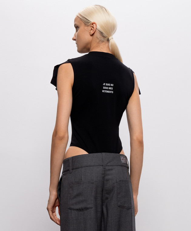 Vetements Черное боди с надписью WH27BO172B изображение 4