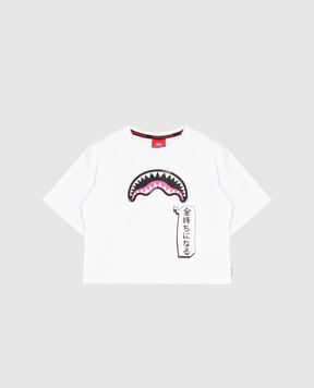 Sprayground Дитяча біла футболка Shark in Japan SPY1553WHT