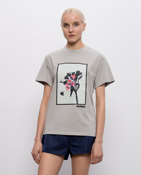 Max & Co Серая футболка Gnuno с принтом MCOOGNUNO