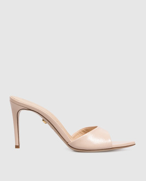 Babe Pay Pls Бежеві шкіряні лаковані мюлі 205804LA