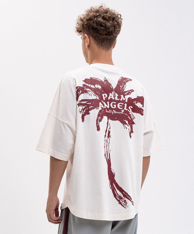 Palm Angels Футболка цвета айвори с принтом PAMAA005JR003 изображение 4