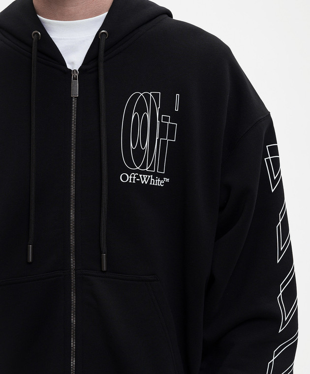 Off-White Чорна спортивна куртка Double Arrow 44MBE015S26F002 зображення 5
