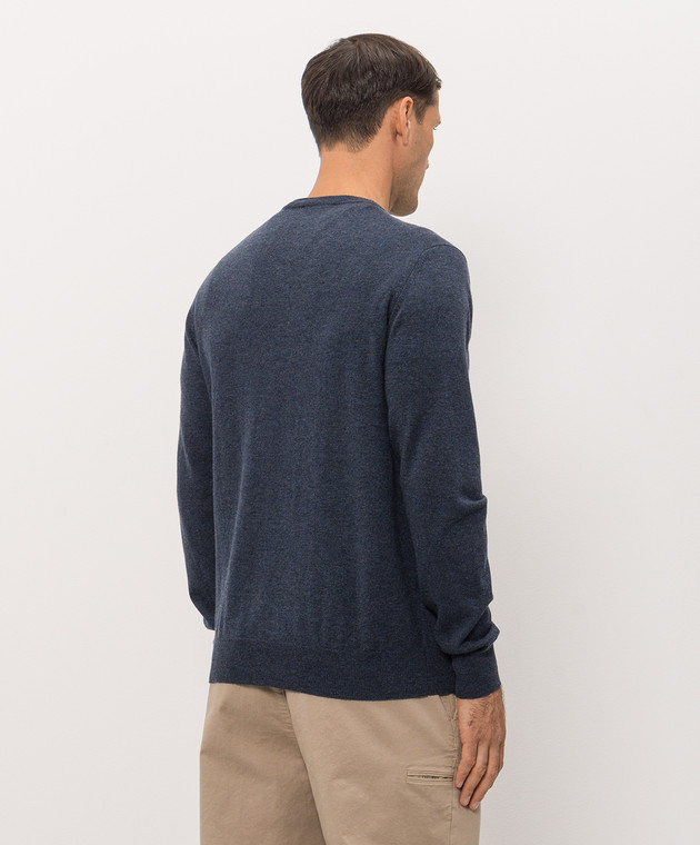 Cashmere&Whiskey Синій джемпер з кашеміру MU7791312525R зображення 4