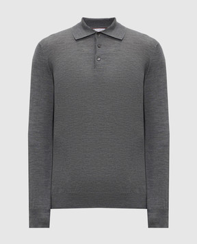 Brunello Cucinelli Сіре поло з кашеміру та вовни M2400295