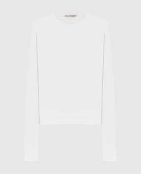 JW Anderson Белый лонгслив в рубчик JO0292PG1904