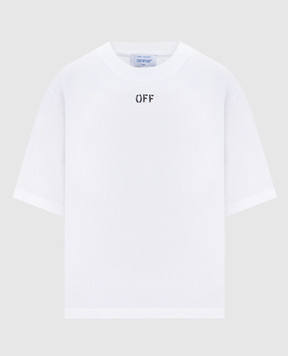 Off-White Белая футболка с принтом Flowers Arrow OWAA124F25JER001