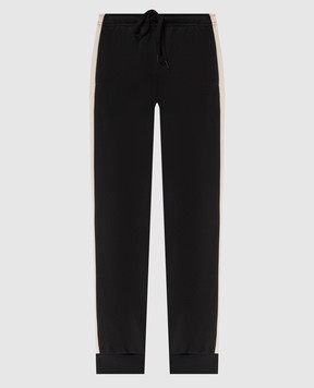 Maison Margiela MM6 Чорні джогери з вишивкою логотипа SH0KA0076M20217