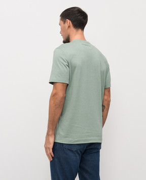 Stefano Ricci Зеленая футболка с кашемиром MVH5300100PRYABP