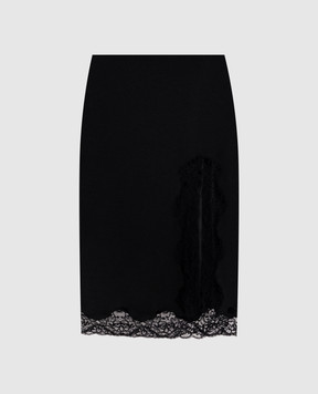 Balmain Черная юбка с кружевом SK0000000082