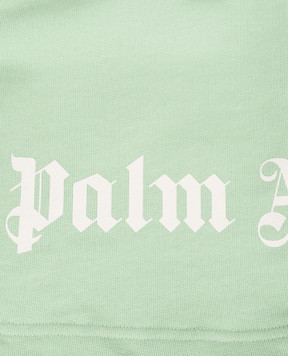 Palm Angels Детские зеленые шорты с принтом логотипа PBCI006S26FLE001