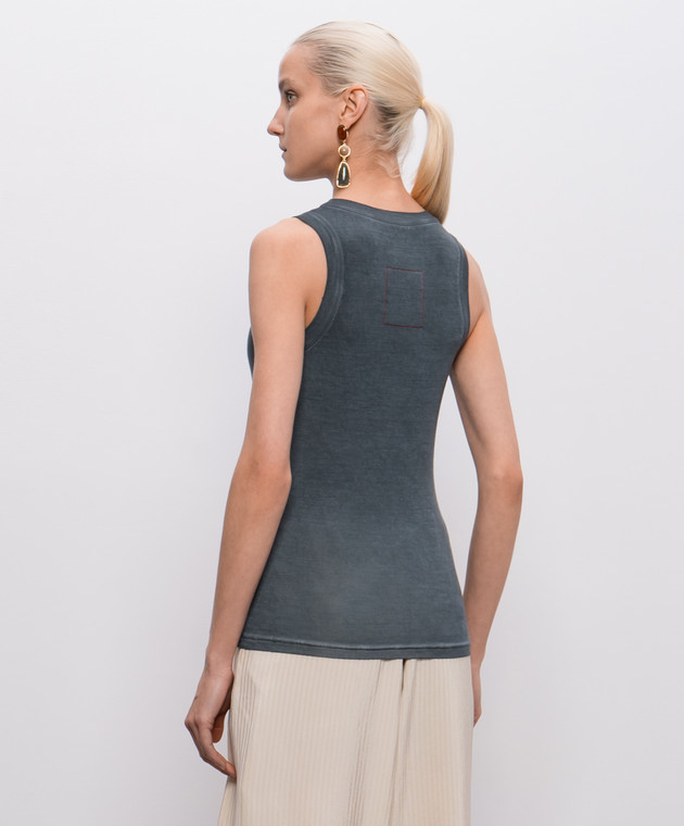 UMA WANG Синя майка Ti UW1030 зображення 4