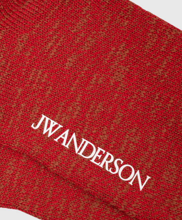 JW Anderson Красные носки с принтом логотипа KW1466YN0469 изображение 2