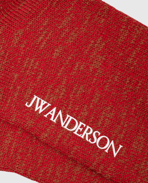 JW Anderson Красные носки с принтом логотипа KW1466YN0469