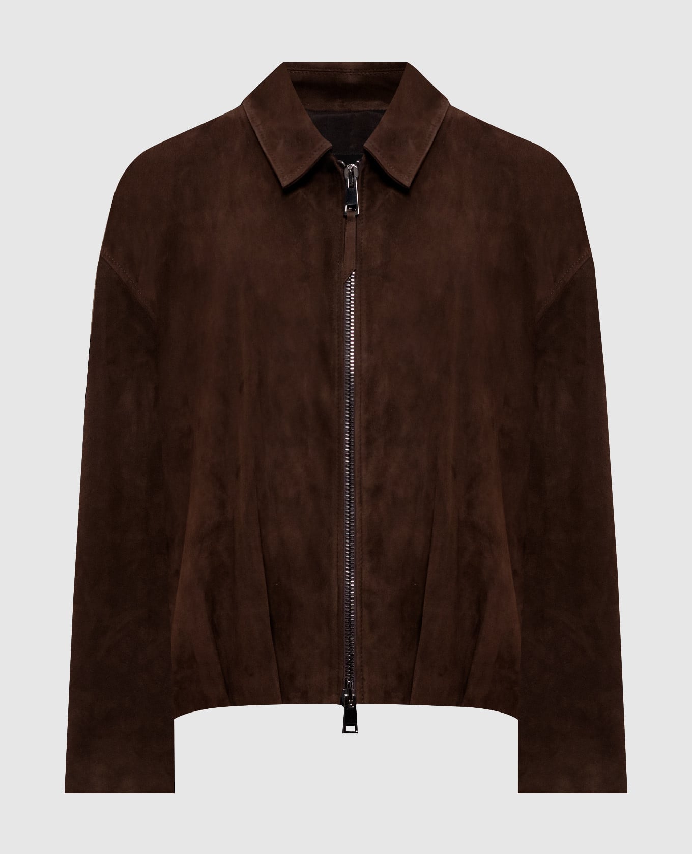 Коричневая замшевая куртка Lavy с логотипом