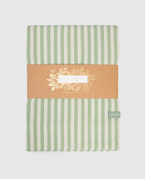 New Edition Зелена скатертина Stripes з логотипом 51035082