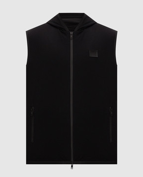 Dolce&Gabbana Чорний жилет з патчем логотипа G9AOGTGK305
