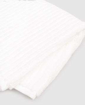 L'Appartement Білий махровий рушник Slim в смужку SLIMRIBWASHCLOTH