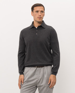 Brunello Cucinelli Серое поло из кашемира M2200295