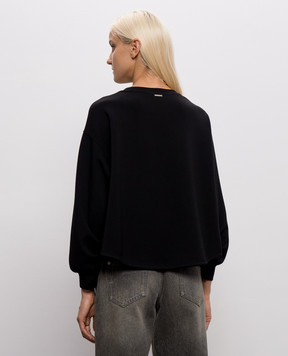 Twinset Чорний світшот з кишенею 262LI2LBB