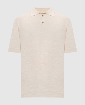 Woolrich Бежевое поло с леном CFWOKN2046MRUF0734