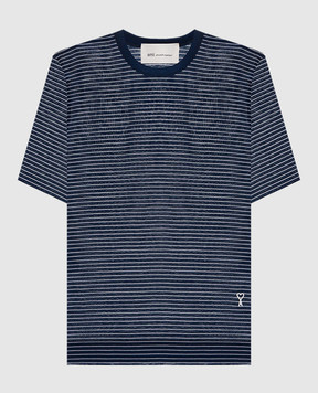 Ami Paris Синя футболка в смужку FTS373JE0212