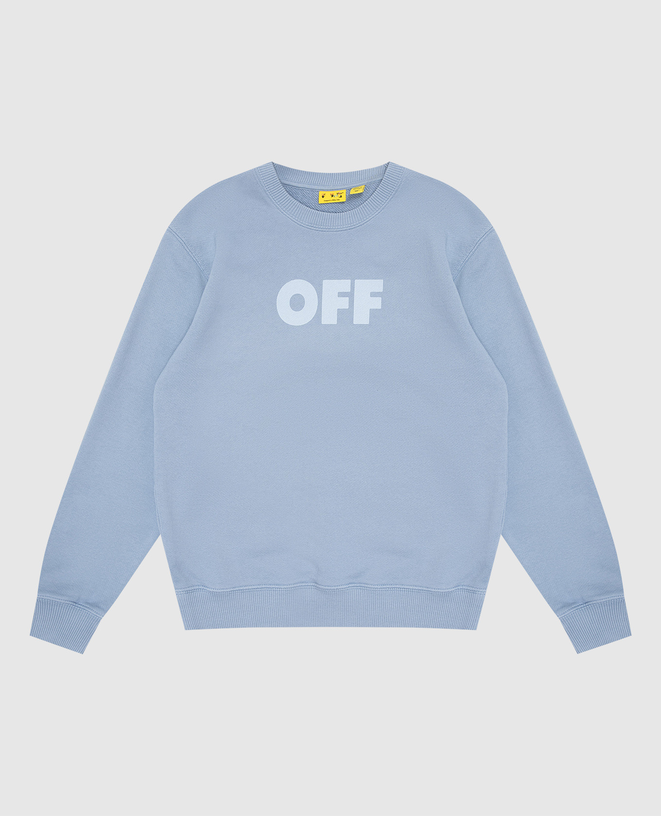 

Детский голубой свитшот с принтом OFF, Худи и свитшоты