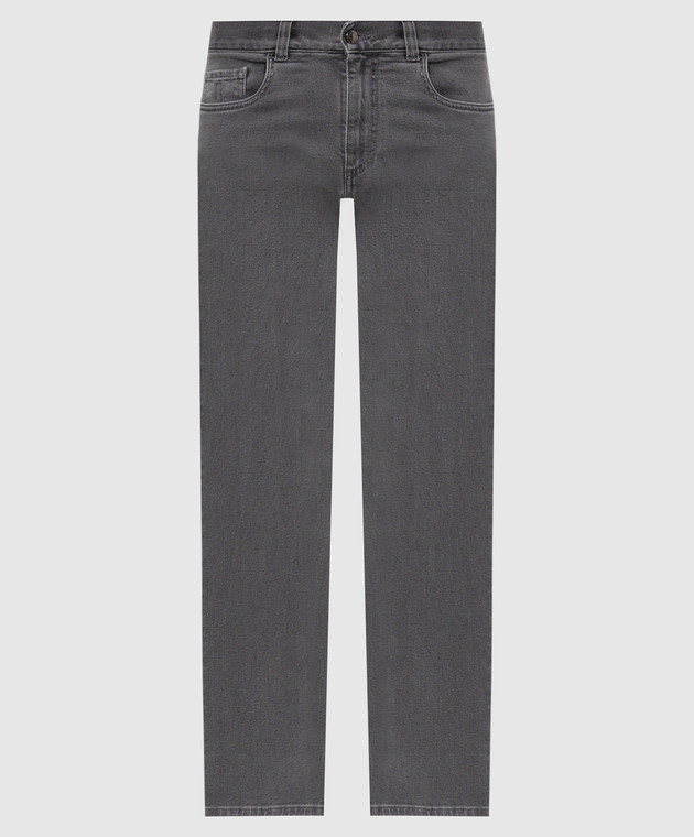 Canali Серые джинсы слим с патчем логотипа PX0102891719