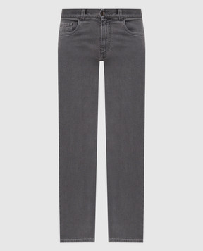 Canali Серые джинсы слим с патчем логотипа PX0102891719