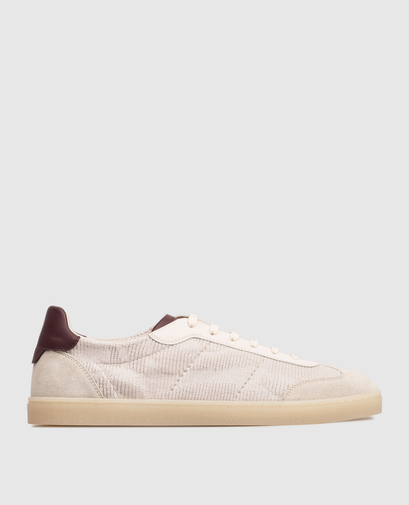 

Бежевые комбинированные кроссовки с логотипом, Бежевый, Кроссовки