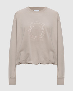 Brunello Cucinelli Бежевий світшот з принтом MH827HZ500