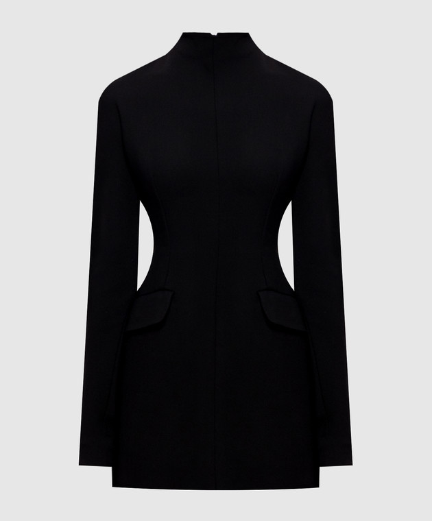 Max Mara Sportmax Черное платье мини TEFRITE с шерстью SPXTEFRITE