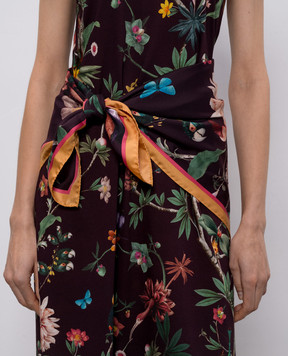 La DoubleJ Бордовый платок из шелка SCA0067SIL001ZOF02