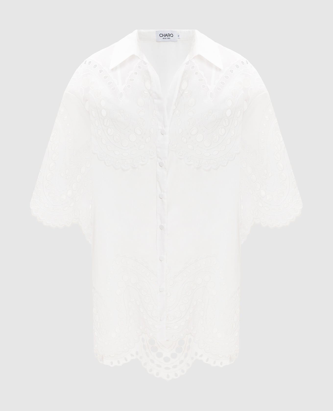 Белая удлиненная блуза Tao