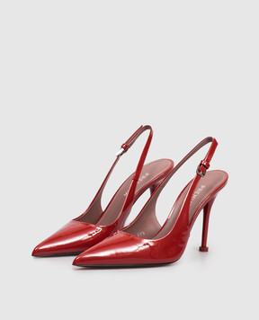 Premiata Червоні шкіряні лаковані слінгбеки M7030VERNICE