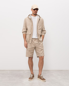 Stefano Ricci Бежева куртка з льону та вовни M7J6100160LW001Q