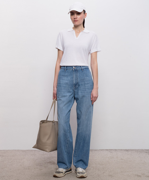 MooRER Голубые джинсы CABIRIAN-J эффектом потертости CABIRIANJLGDLIGHTBLU изображение 2