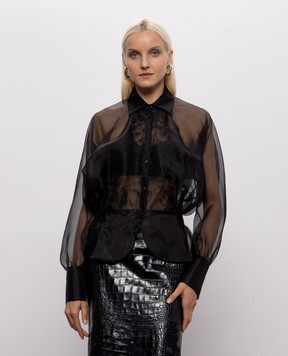 Ermanno Scervino Черная блуза из шелка D492K700APORG