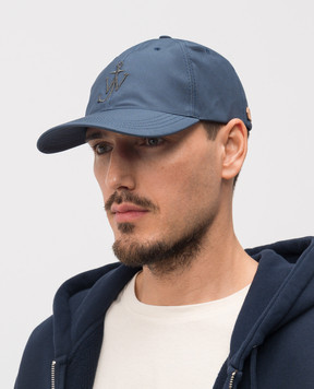 JW Anderson Синяя кепка с вышивкой монограммы AC0417FA0485m
